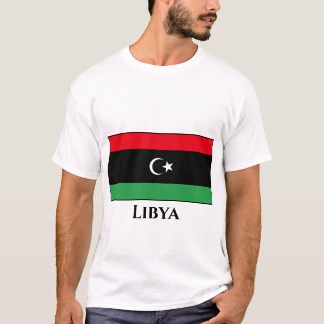 Libyen (Libyen) Flagga T Shirt (Framsida)