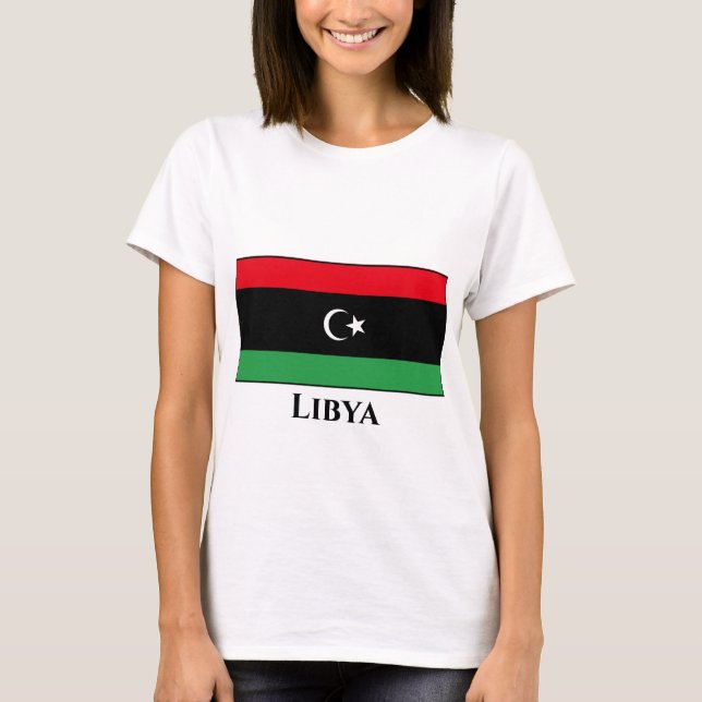 Libyen (Libyen) Flagga T Shirt (Framsida)