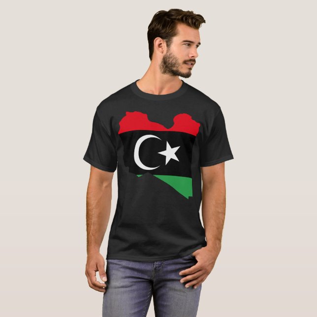 Libyen nationT-tröja Tee (Hel framsida)