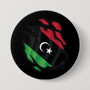 Libyen riven Flagga Knapp
