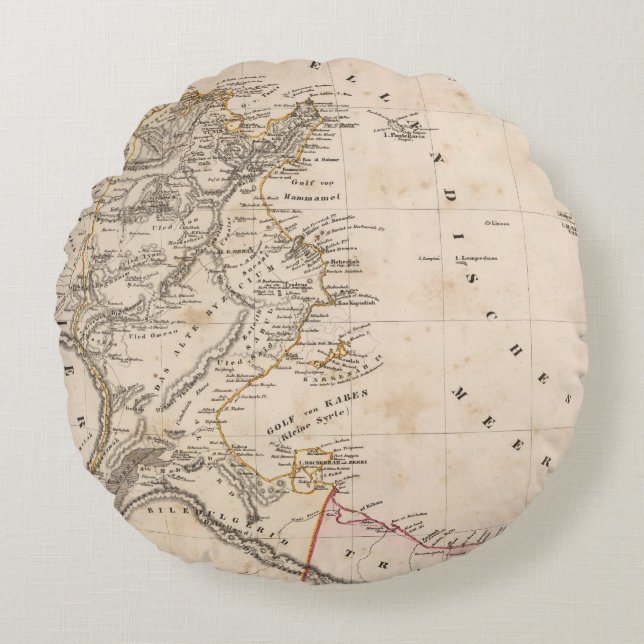 Libyen Rund Kudde (Framsidan)