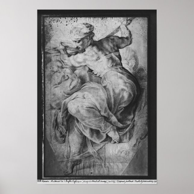 Libyen Sibyl, efter Michangelo Buonarroti Poster (Framsidan)
