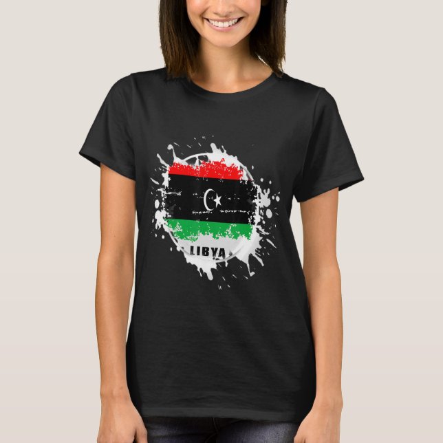 Libyen Stänk T Shirt (Framsida)