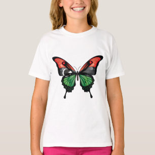 Libyen Swallowtail Butterfly Flagga T Shirt