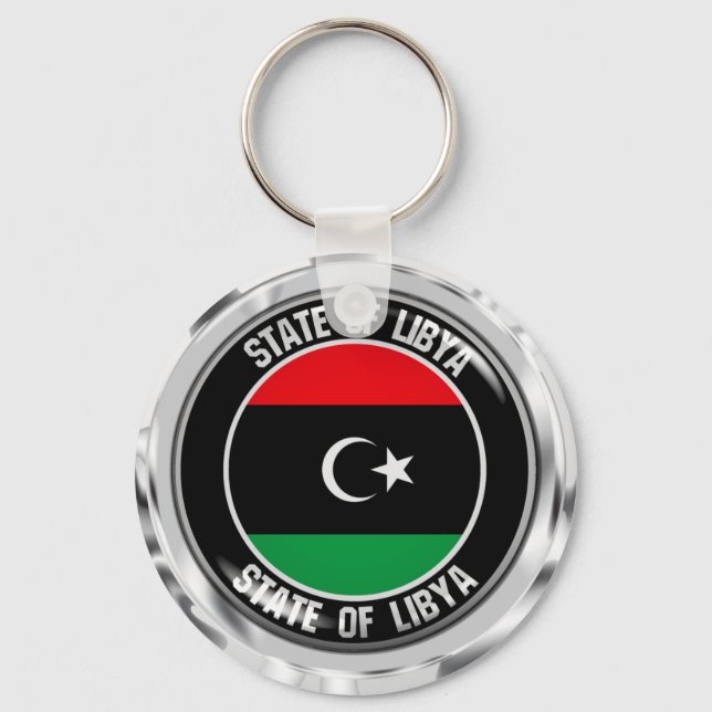 Libyenrunda Emblem Nyckelring (Framsida)