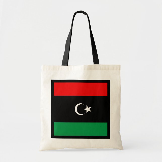 Libyens Flagga Bag Tygkasse (Framsidan)