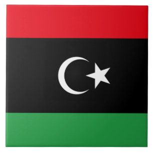 Libyens flagga kakelplatta