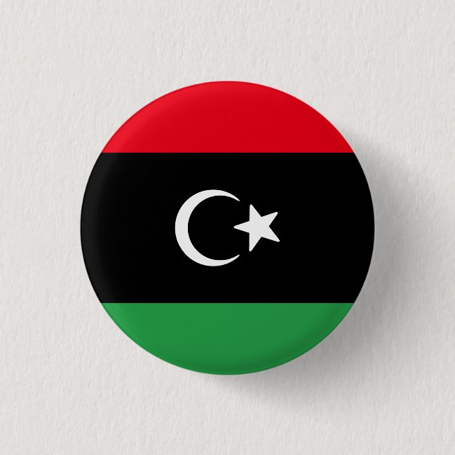 Libyens flagga knapp (Framsida)