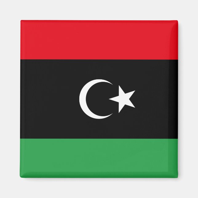 Libyens flagga magnet (Framsidan)
