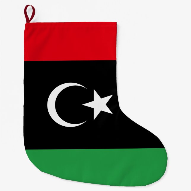 Libyens flagga stor julstrumpa (Framsidan)