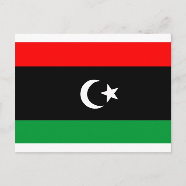 Libyens flagga vykort (Framsida)