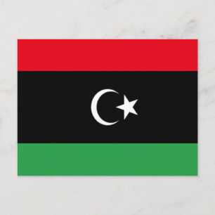 Libyens flagga vykort