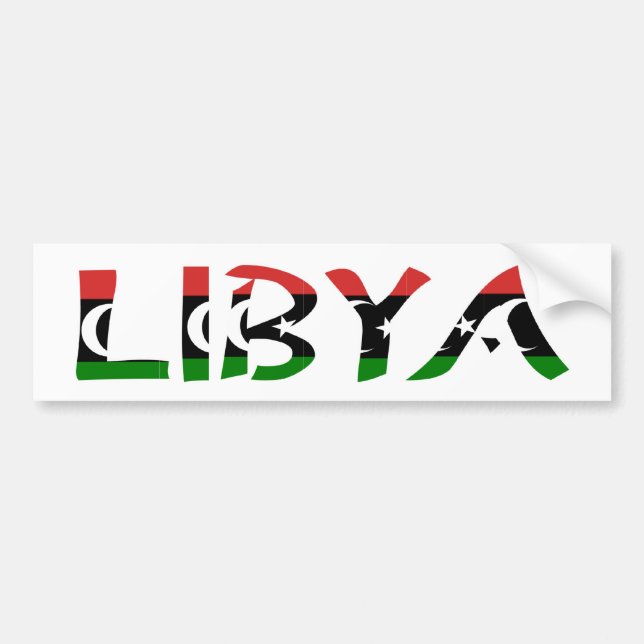 Libyens flaggaWord Bildekal (Framsidan)