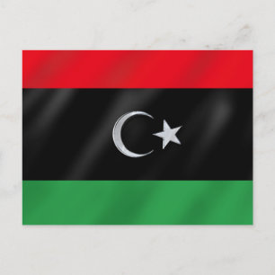 Libyens oberoende flagga - flagga för en fri Libye Vykort