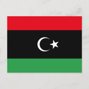 Libyens vykort för Flagga