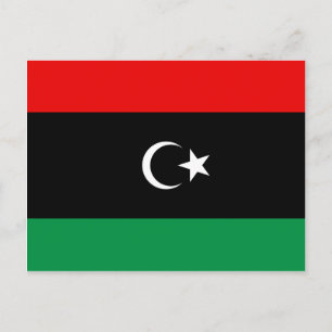 Libyens vykort för Flagga