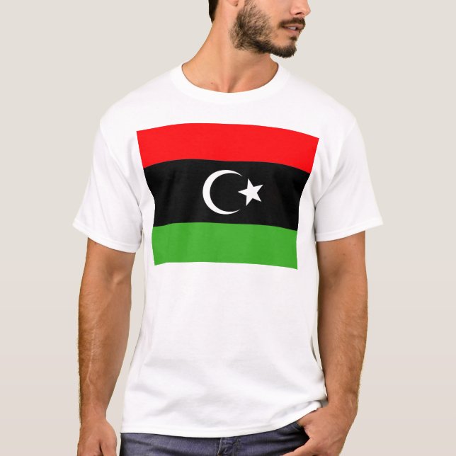 Libyererrebellflagga Tee Shirt (Framsida)