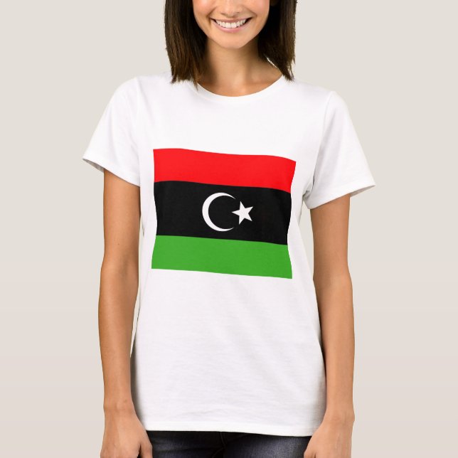 Libyererrebellflagga Tee Shirt (Framsida)