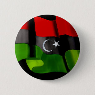 Libysk flagga av flagga för Libyen Knapp