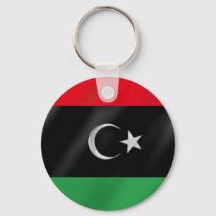 Libysk självständighetflagga - fri Libyen Nyckelring
