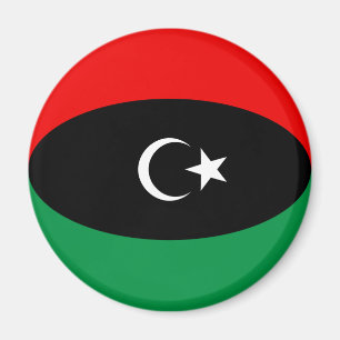 Libyska Fisheye Flagga Magnet