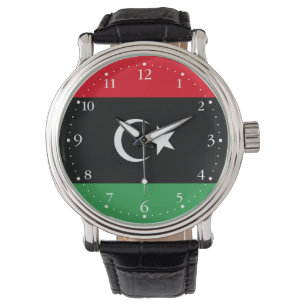 Libyska flaggan armbandsur