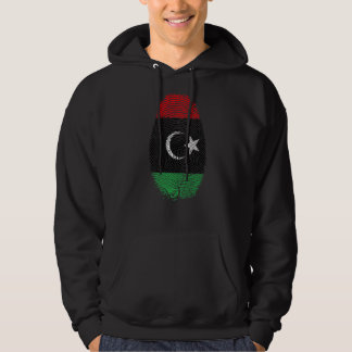 Libyska flaggan fingeravtryck Det är i mitt DNA pr Hoodie