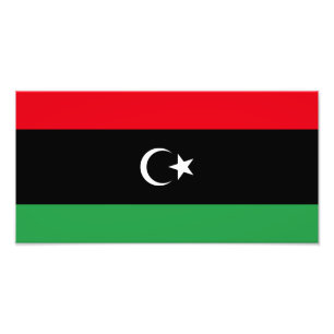 Libyska flaggan fototryck