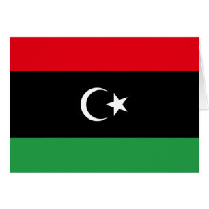 Libyska flaggan hälsningskort