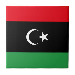 Libyska flaggan kakelplatta