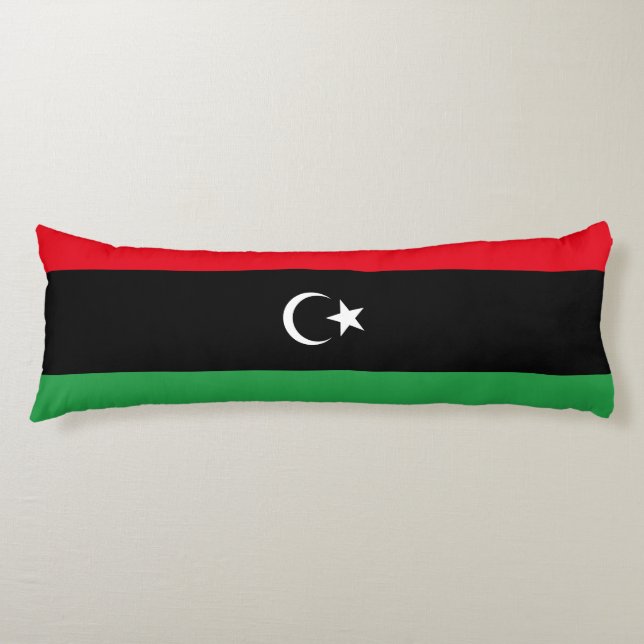 Libyska flaggan kroppskudde (Framsidan)