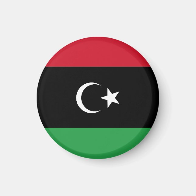 Libyska flaggan magnet (Framsidan)