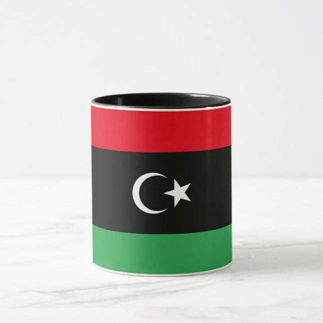 Libyska flaggan mugg (Center)