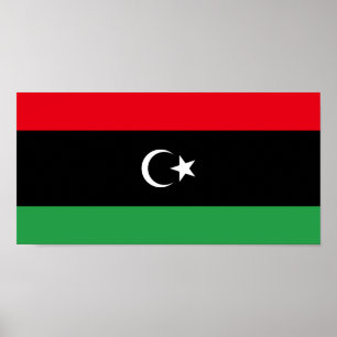 Libyska flaggan poster