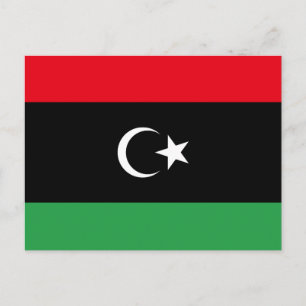 Libyska flaggan vykort