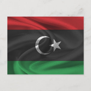 Libyska flaggan vykort