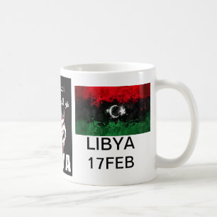Libyskt blod är röd linje kaffemugg
