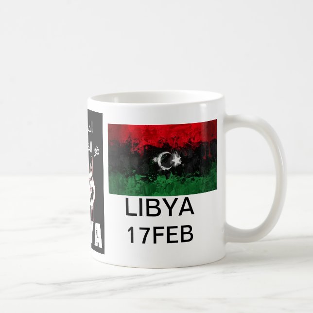 Libyskt blod är röd linje kaffemugg (Höger)