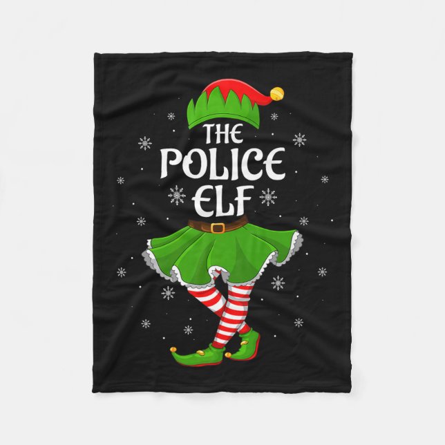 Lice Elf Christmas Family Girls Women Elf Squad Xm Fleecefilt (Framsidan)