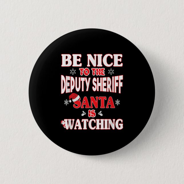 Lice Officer Shirt - For Christmas Deputy Sheriff_ Knapp (Framsida)