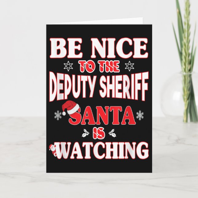 Lice Officer Shirt - For Christmas Deputy Sheriff_ Kort (Framsida)