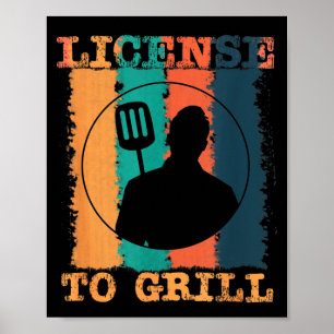 Licens att grilla Bbq Master  Poster