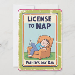 Licens att sova - Fars dag-kort Inbjudningar