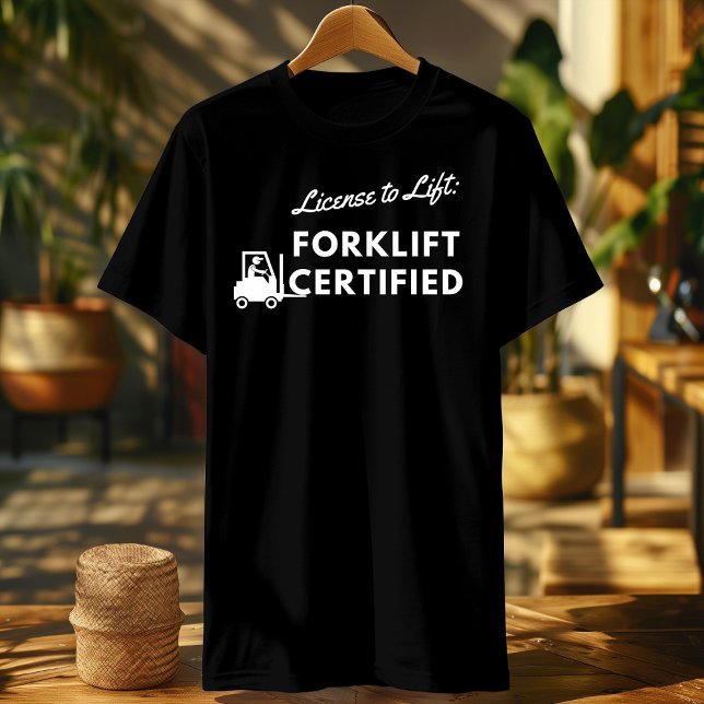 Licens för gaffliftcertifikat till Hiss T Shirt (Skapare uppladdad)