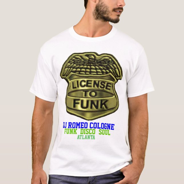 "Licens som Funk" emblemT-tröja Tee Shirt (Framsida)