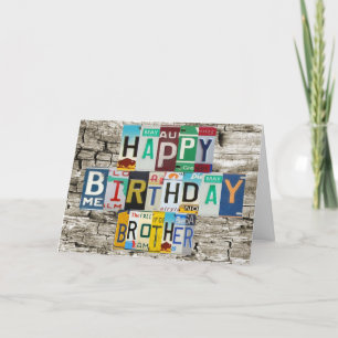 Licens Tallrikar Brother Birthday Card Kort