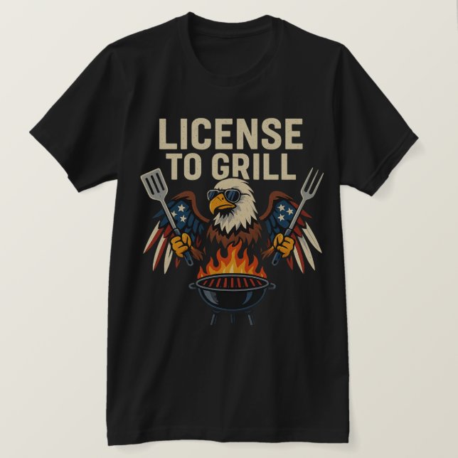 Licens till Grill - American Edition T Shirt (Design framsida)