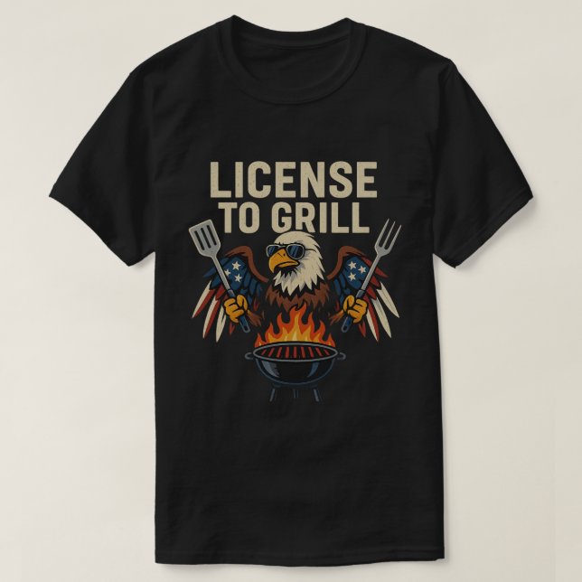 Licens till Grill - American Edition T Shirt (Design framsida)