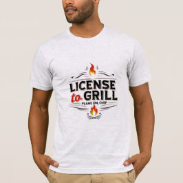 Licens till Grill - avfyra den ljusa tonen T Shirt