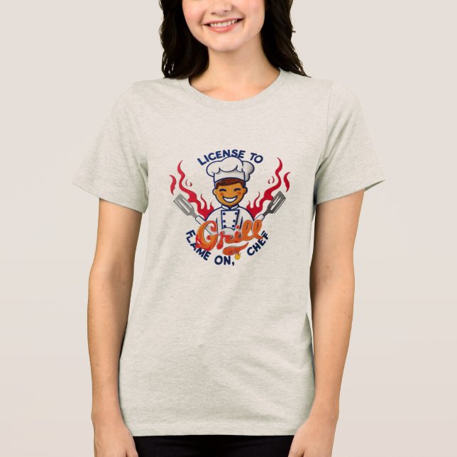 Licens till Grill - Fired Up & Fabulous! T Shirt (Framsida)